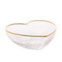 Ver imagem 2 de Bowl De Vidro Coração Borda Com Filete Dourado Bon Gourmet