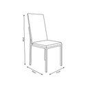 Ver imagem 2 de Conjunto de Jantar Mesa Mônaco Premium 90cm Imbuia com 4 Cadeiras Estofadas Pretas - Cor: Preto