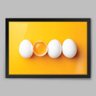 Quadro Cozinha Ovos - 20x30cm - Moldura Padrão Preto - 1