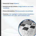 Ver imagem 3 de Conjunto Mesa Alta Bar Bistrô Quadrada Pinus 4 Bancos Estofado Industrial Don Castro Decor Ind