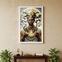 Ver imagem 2 de Quadro Decorativo Orixá Oxumaré - 70x50cm:moldura Branca