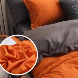 Jogo De Cama Solteiro 7 Peças Com Edredom Abóbora Com Ciza - 3