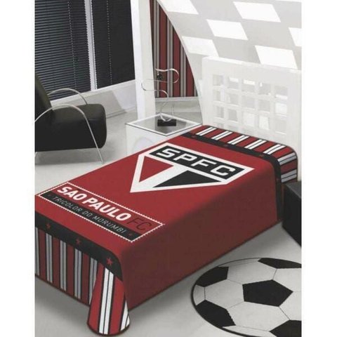 Cobertor Juvenil São Paulo - Jolitex - Vermelho