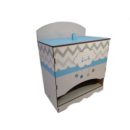 Kit Bebe Quarto Menino Nuvem Decoração Berço Maternidade Mdf - 6