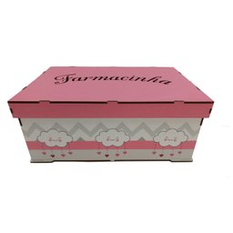 Kit Bebe Quarto Menina Decoração Nuvem Berço Adesivado Mdf - 4