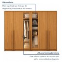 Ver imagem 5 de Guarda Roupa Casal 6 Portas Vidro Refleta e 6 Gavetas MDF com LED Imperiale Premium