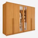 Ver imagem 2 de Guarda Roupa Casal 6 Portas Vidro Refleta e 6 Gavetas MDF com LED Imperiale Premium
