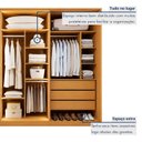 Ver imagem 6 de Guarda Roupa Casal 6 Portas Vidro Refleta e 6 Gavetas MDF com LED Imperiale Premium