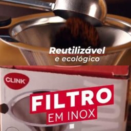 Coador De Café Aço Inox Filtro Ecológico 25Gr 6,5Cm - 400Ml - 5