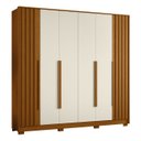Ver imagem 1 de Guarda Roupa Casal 237cm 6 Portas Vinna A02 Off/cinamomo - Mpozenato