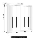 Ver imagem 4 de Guarda Roupa Casal 237cm 6 Portas Vinna A02 Off/cinamomo - Mpozenato