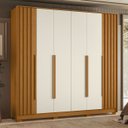 Ver imagem 2 de Guarda Roupa Casal 237cm 6 Portas Vinna A02 Off/cinamomo - Mpozenato