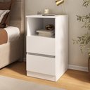 Ver imagem 1 de Mesa de Cabeceira 38,5cm com 2 Gavetas Multimóveis Mp4395 Branco