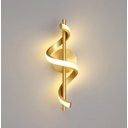Ver imagem 3 de Arandela Moderna Espiral Dourado 40cm Led 13w 3000k Bivolt 14545-pl