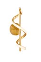 Ver imagem 2 de Arandela Moderna Espiral Dourado 40cm Led 13w 3000k Bivolt 14545-pl