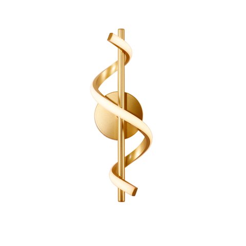 Arandela Moderna Espiral Dourado 40cm Led 13w 3000k Bivolt 14545-pl