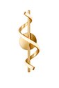 Ver imagem 1 de Arandela Moderna Espiral Dourado 40cm Led 13w 3000k Bivolt 14545-pl