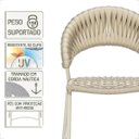Ver imagem 4 de Cadeira de Jantar Milão Aluminio e Croche Náutico 5 Unidades - Rami