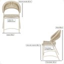 Ver imagem 2 de Cadeira de Jantar Milão Aluminio e Croche Náutico 5 Unidades - Rami