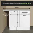 Ver mais imagens de Balcão Armário de Cozinha de Canto 1 Porta Branco Agata Madesa