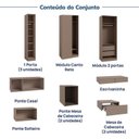 Ver imagem 7 de Guarda-roupa Modulado de Canto Linear 12 Peças com 13 Portas Orion CabeCasa MadeiraOriginals