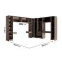 Ver imagem 4 de Guarda-Roupa Planejado de Canto Linear 12 Peças com 13 Portas Orion CabeCasa MadeiraOriginals Marrom/Mocha/Linho