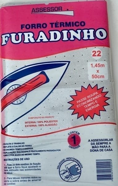 Capa para Tábua de Passar Roupa 1,45Mx50cm Furadinho - 1