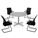 Ver imagem 3 de Mesa Redonda para 4 Lugares Centro Madeira Reunião - Cinza Cinza