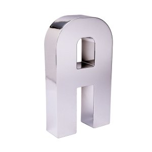 Números e Letras Residenciais / Comerciais Cromado 3D 19cm:A