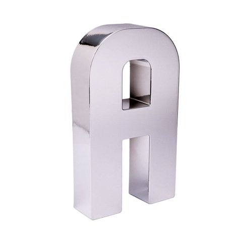 Números e Letras Residenciais / Comerciais Cromado 3D 19cm:A