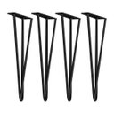 Ver imagem 1 de Kit 4 Pés para Mesa Aparador Poltrona Puff Rack Reforçado Hairpin Leg 30cm