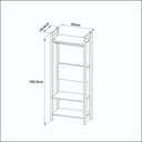 Ver imagem 3 de Guarda-roupa Closet com Cabideiro e 3 Prateleiras Az1029 Tecnomobili Amêndoa/branco