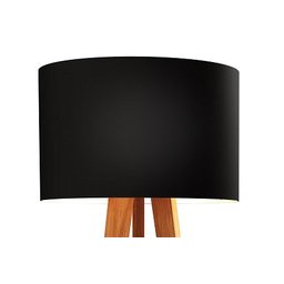 Luminária de Chão Tripé Celta com Cúpula Abajur Black/nature - 5
