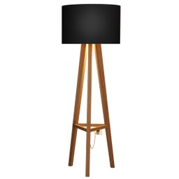 Luminária de Chão Tripé Celta com Cúpula Abajur Black/nature - 2