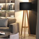 Ver imagem 3 de Luminária de Chão Tripé Celta com Cúpula Abajur Black/nature