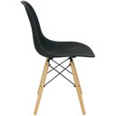 Ver imagem 2 de Kit 4 Cadeiras Colmeia Furadinha Heloisa Eloá Charles Eames Eiffel Base Madeira - Preta