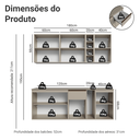 Ver imagem 6 de Armário de Cozinha Compacta 180 cm Suspenso Crema Nice Madesa 04
