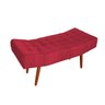 Puff Banqueta Decorativa Eduarda Suede Vermelho - 1