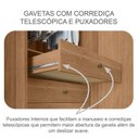 Ver imagem 6 de Guarda Roupa Solteiro Dante com Nicho e Espelho e Gaveteiro Milão com Chave Cumaru 23 - Novo