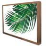 Quadro Decorativo Caixa Alta com Vidro Floral Folha Palmada Verde TaColado Moldura Madeira 90 x 60cm - 1