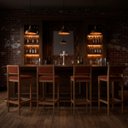 Ver imagem 1 de Kit 4 Banquetas Assento Encosto Estofado em Sintetico Hellen:mel com Sintetico Whisky