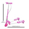 Patinete Dobravel Tres Rodas Regulavel V Ate 100Kg Rosa - 2