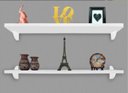 Ver imagem 1 de Kit Jogo 2 Prateleiras De Livro De Parede Mdf/Mdp Branco 60 x 20 - GRUMOBILE