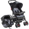 Carrinho Travel System Com Bebê Conforto Moove Cinza Trama - Cosco - 1