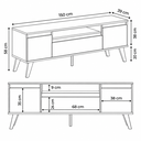 Ver imagem 7 de Rack para TV com Painel e Prateleira 150cm MDF Dallas On Móveis:Oliva BP