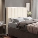 Ver imagem 1 de Cabeceira Casal Queen Cama Box 160cm para Quarto Malibu Linho Bege M11 - D'rossi