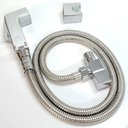 Ver imagem 2 de Kit Ducha Higiênica Quadrada Cromada + 3 Acabamento Registro