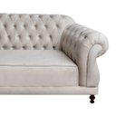 Ver imagem 2 de Sofá Chesterfield Elisabeth 3 Lugares Suede Nude