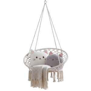 Cadeira Suspensa Rede Balanço Varanda Sacada Jardim Quintal Leitura Descanso Teto Trançada Casa