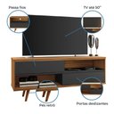 Ver imagem 2 de Rack Para Tv Até 50" Nt1180 Notável Preto / Freijó